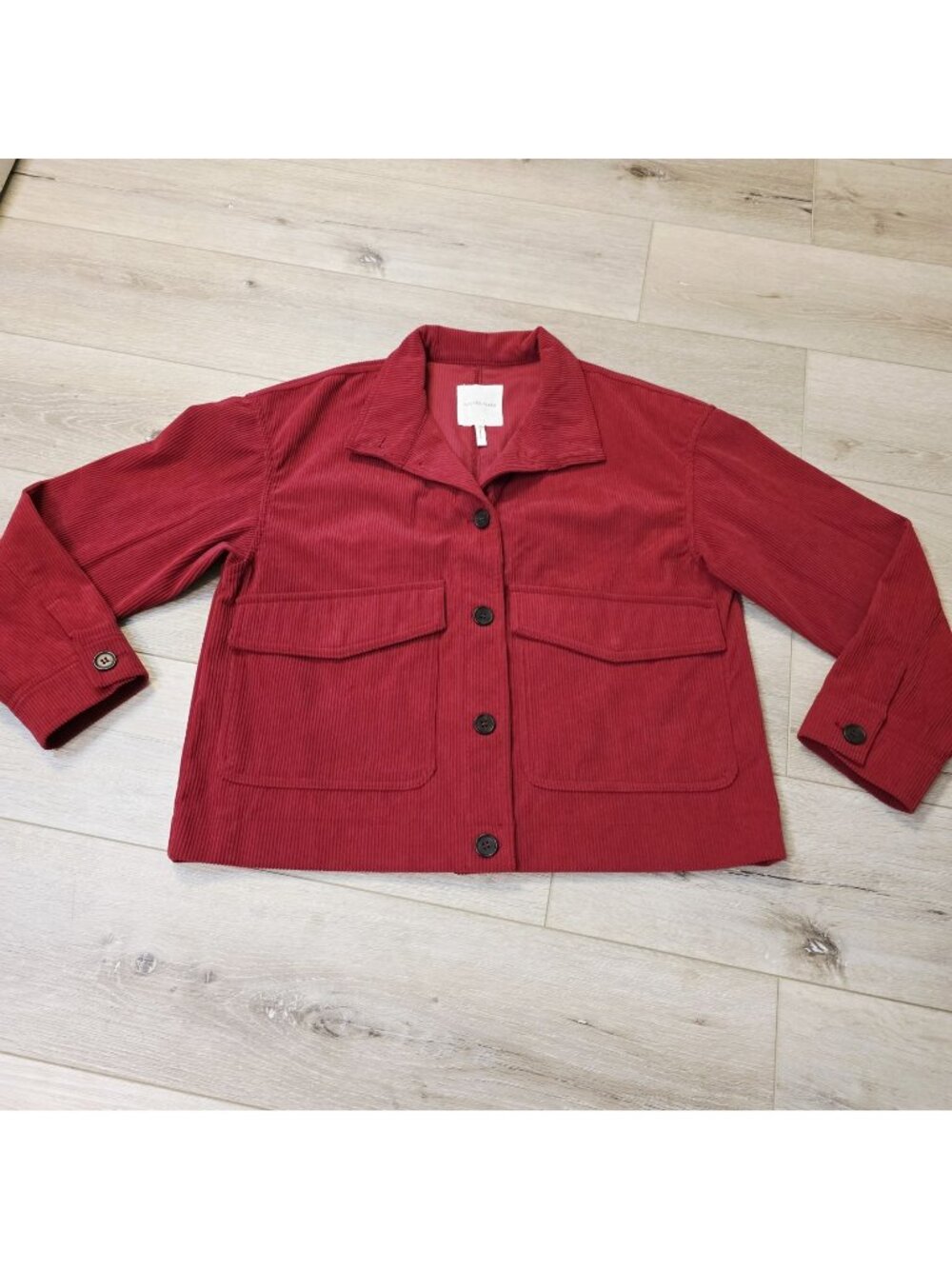 Anthropologie Avec Les Filles Jacket M Red Wine Wide Soft Grunge Retro Corduroy